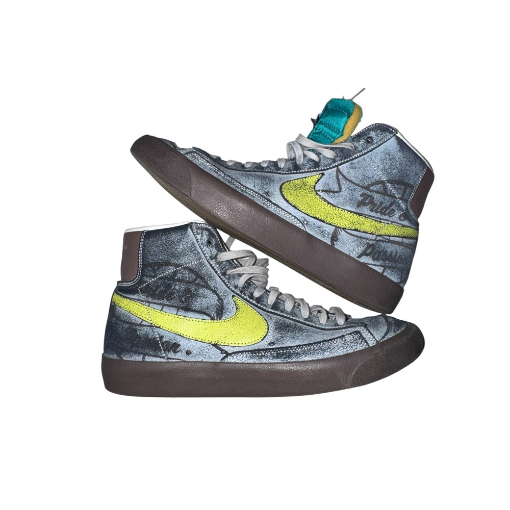 Nike Blazer Mid 77 Vintage Hoops Pre‎ Game collab CW6016-100 Mens 8 distressed